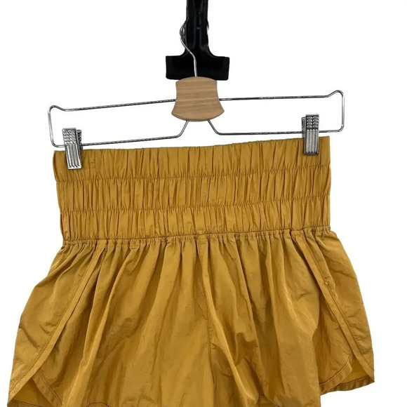 Free People The Way Home Shorts Varsity Gold Yellow Size Medium - Picture 2 of 9